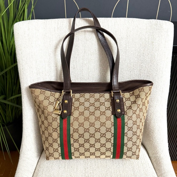Authentic Gucci Sherry Line tote brown monogram canvas - Picture 1 of 15